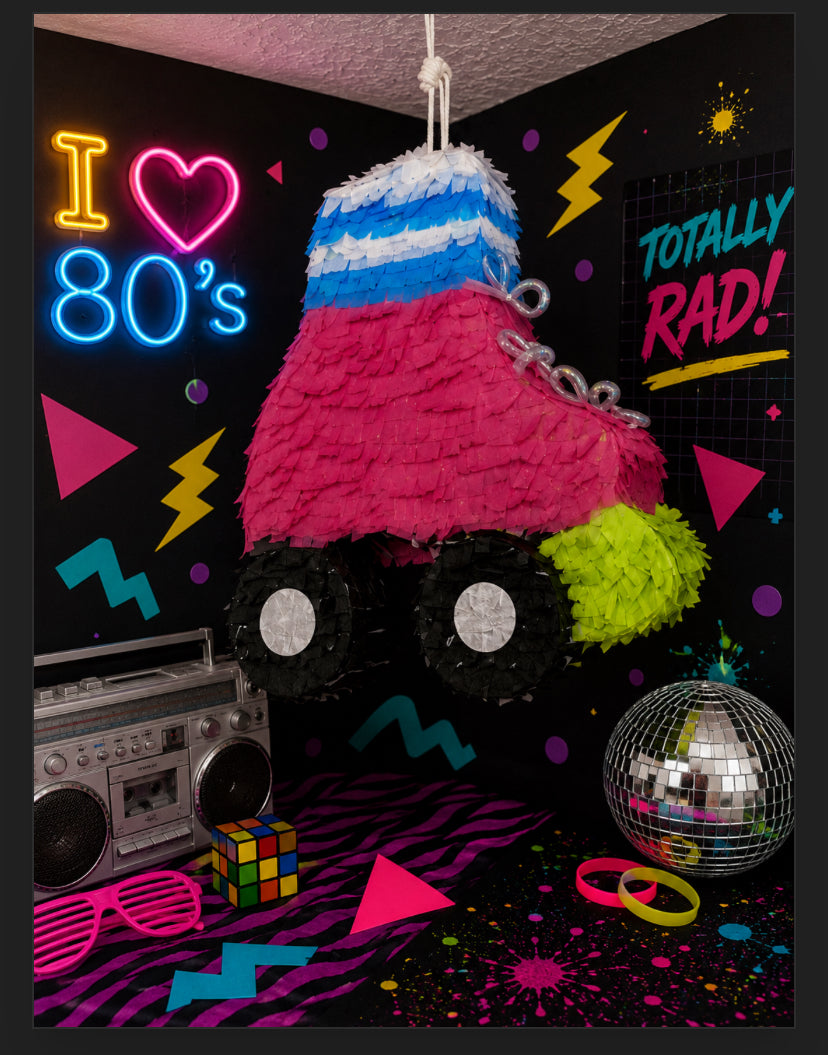 Rollin back in the 80’s pinata decor