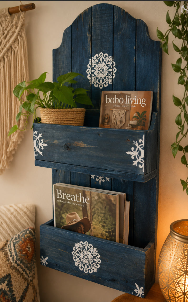 Indigo Boho Pocket Shelf